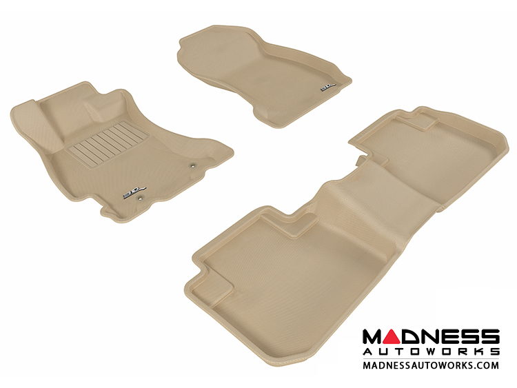 Subaru Forester Floor Mats (Set of 3) - Tan by 3D MAXpider